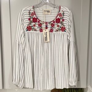 Savanna Jane Embroidered Peasant Top